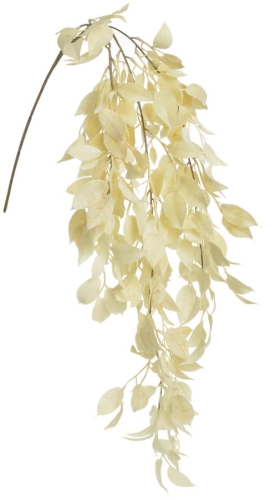 LIŚCIE FIKUSA GAŁZKA ZWISAJĄCA KREMOWA