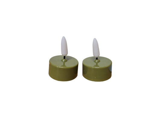 ŚWIECZKI TEALIGHT  LED  ZIELONE 2 SZT