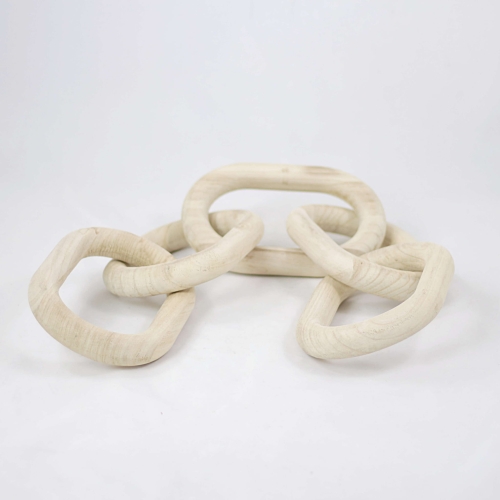 ŁAŃCUCH DREWNIANY BIELONY 86cm