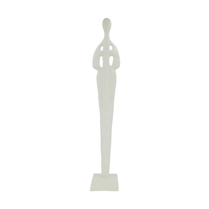 STATUETKA ALUMIONIOWA BIAŁA MAŁA 13,5x13,5x76cm