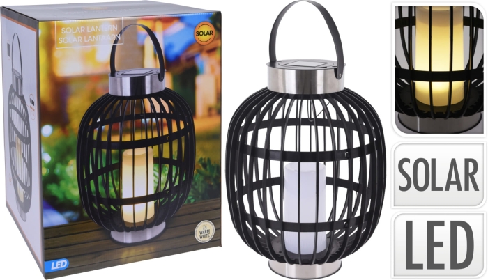 LATARNIA SOLARNA ZE ŚWIECĄ 44CM