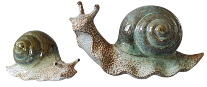 ŚLIMAK ZIELONY PORCELANOWY DUŻY