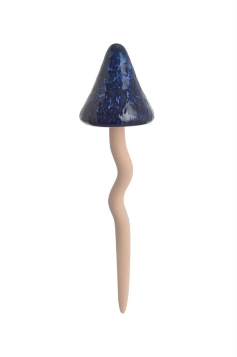 GRZYB CERAMICZNY NIEBIESKI Z RUCHOMYM KAPELUSZEM 23,5CM GB