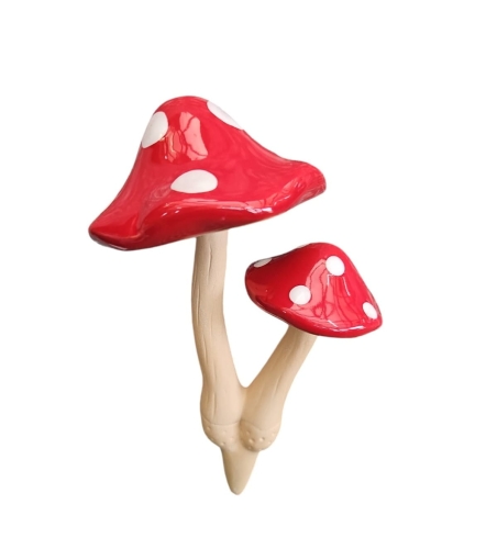 MUCHOMORY CERAMICZNY Z RUCHOMYMI KAP. 21CM