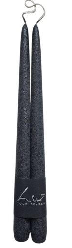 ŚWIECA STOŻKOWA VELVET CZARNA 2szt. 30CM
