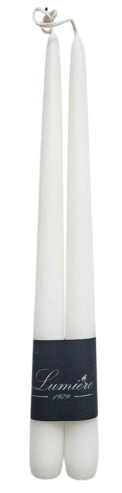ŚWIECA STOŻKOWA VELVET ECRU 2szt. 30CM