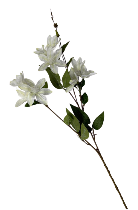 KWIAT NA ŁODYDZE CLEMATIS BIAŁY 86 CM