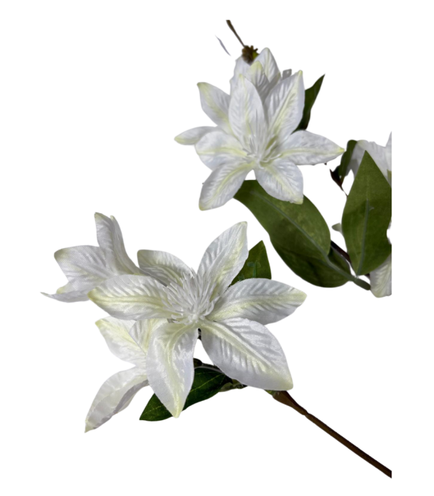 KWIAT NA ŁODYDZE CLEMATIS BIAŁY 86 CM
