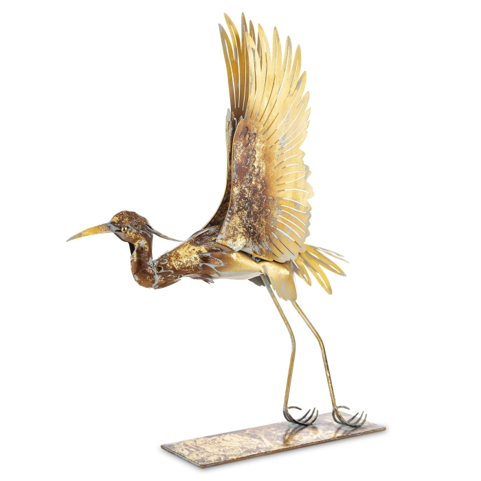 FIGURKA METALOWA CZAPLA 76x15x65 CM