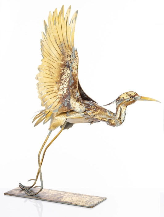 FIGURKA METALOWA CZAPLA 76x15x65 CM