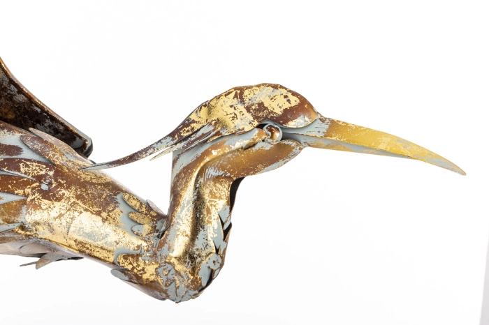 FIGURKA METALOWA CZAPLA 76x15x65 CM