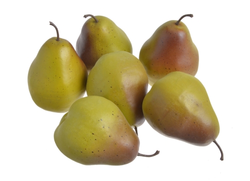 GRUSZKA SZTUCZNA DEKORACYJNA 1 SZT 12x8 CM MIX