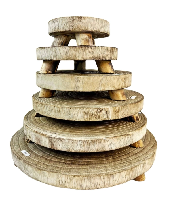 PODSTAWKA DREWNIANA PATERA 25 CM  MAŁA