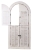 LUSTRO WISZĄCE DREWNIANE 145x69,5-110x4 CM