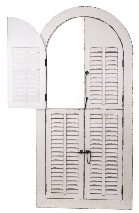 LUSTRO WISZĄCE DREWNIANE 145x69,5-110x4 CM