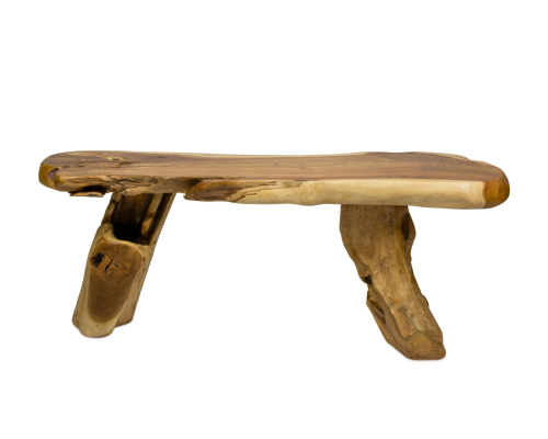 ŁAWKA Z DREWNA TEAK 130x40x49 CM