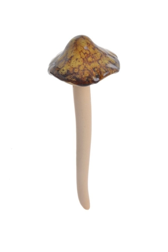 GRZYB CERAMICZNY BRĄZOWY 13 CM GB