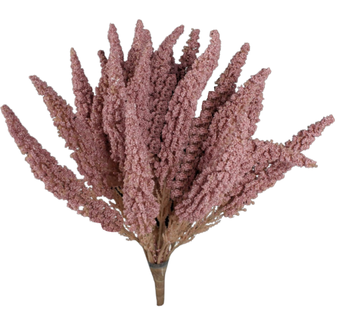 BUKIET WRZOS PUDROWY RÓŻ 28 CM