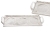 ŚWIECZNIK METALOWY SREBRNY TACA 34x13 CM