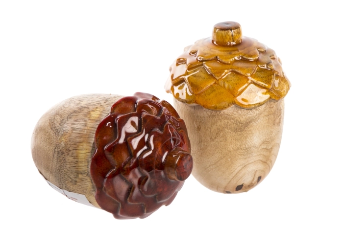FIGURKA DEKORACYJNA ŻOŁĄDŹ DREWNIANY 10 CM