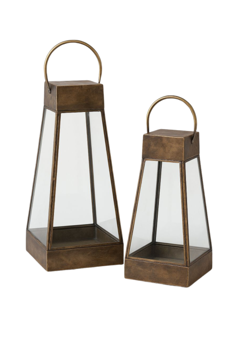 LAMPION METALOWY SZKLANY 2A