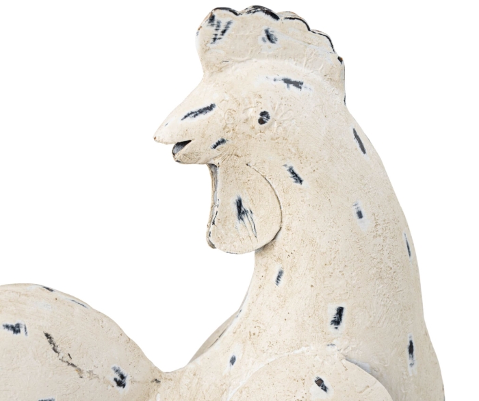 FIGURKA KOGUT METALOWY NA PODSTAWIE CASA CREME