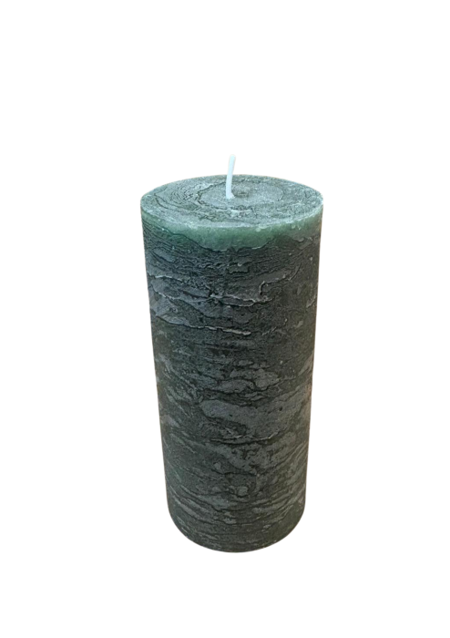 ŚWIECA PIEŃKOWA WALCOWA 7x15 CM ZIELONA TRAWA