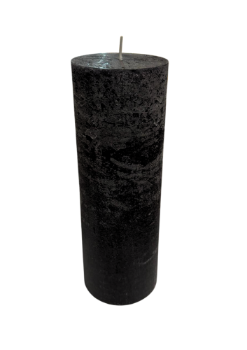 ŚWIECA PIEŃKOWA WALCOWA 7x20 CM CZARNA
