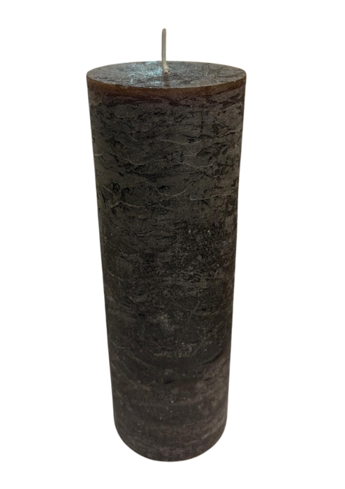 ŚWIECA PIEŃKOWA WALCOWA 7x20 CM BRĄZOWA