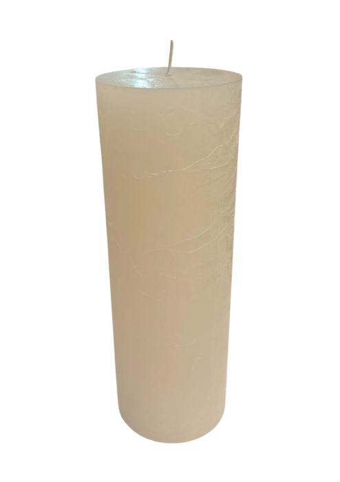 ŚWIECA PIEŃKOWA WALCOWA 7x20 CM KREMOWA