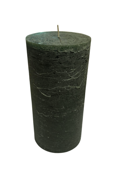 ŚWIECA PIEŃKOWA WALCOWA 10x20 CM ZIELONA TRAWA
