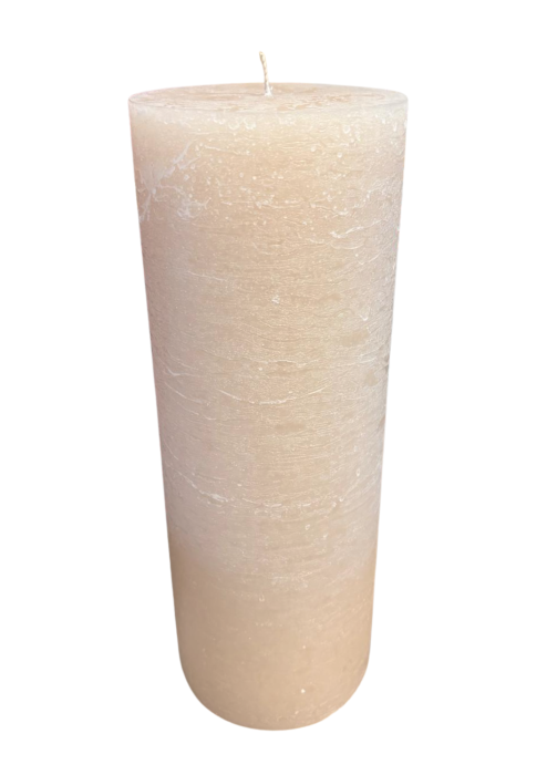 ŚWIECA PIEŃKOWA WALCOWA 10x27 CM CAPPUCINO
