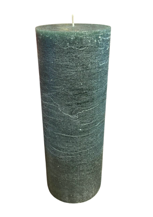 ŚWIECA PIEŃKOWA WALCOWA 10x27 CM ZIELONA TRAWA