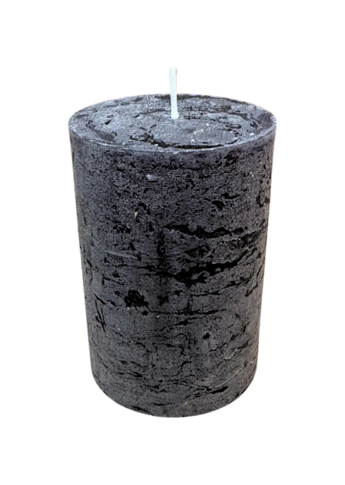 ŚWIECA PIEŃKOWA WALCOWA 7x10 CM CZARNA
