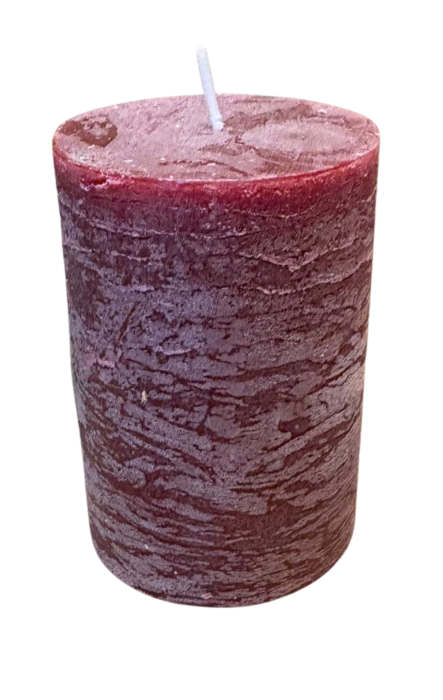ŚWIECA PIEŃKOWA WALCOWA 7x10 CM BORDOWA