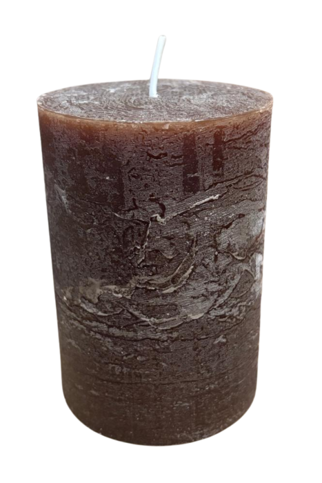 ŚWIECA PIEŃKOWA WALCOWA 7x10 CM BRĄZOWA