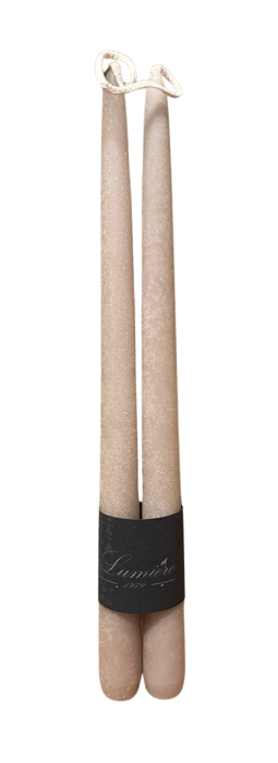 ŚWIECA STOŻKOWA CAPPUCINO 2 SZT. 30 CM VELVET