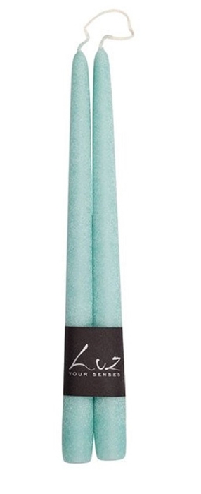 ŚWIECA STOŻKOWA MORSKI 2 SZT. 30 CM VELVET
