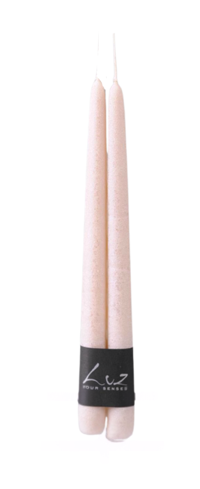 ŚWIECA STOŻKOWA JASNY RÓŻ 2 SZT. 30 CM METALIC
