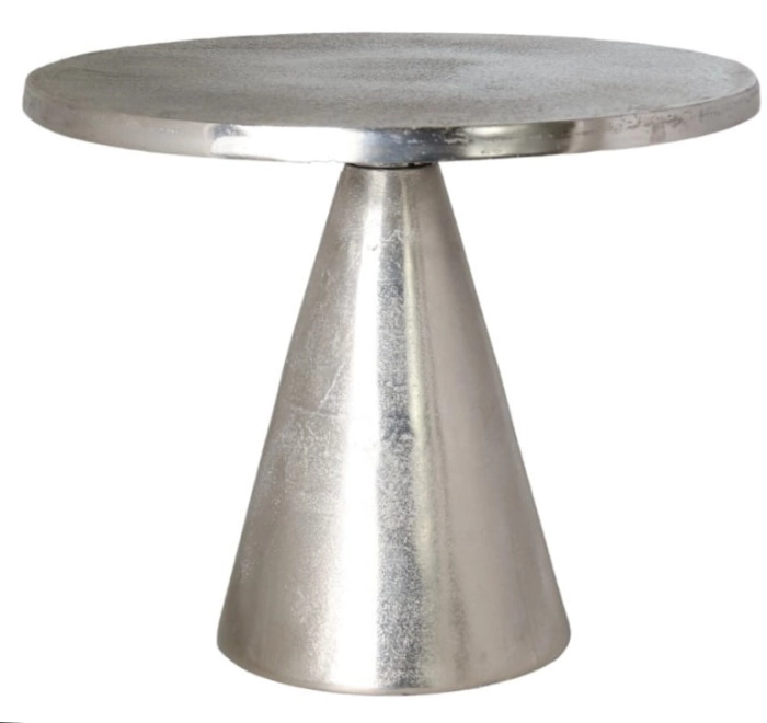 STOLIK METALOWY SREBRNY 54X54X43CM